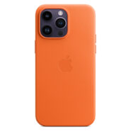 Ốp lưng iPhone 14 Pro Max Leather Case Orange with MagSafe Chính hãng Apple Việt Nam